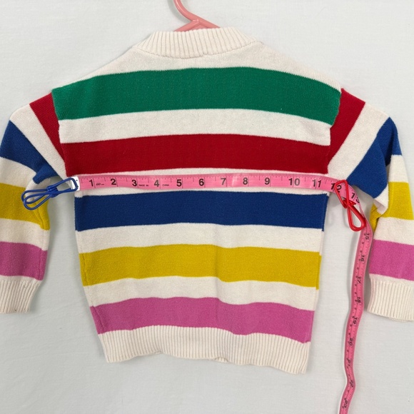 Disney 100 Stripe Cardigan Sweater with Stripes and Mini-mouse Emblem Size 3T - Picture 9 of 10